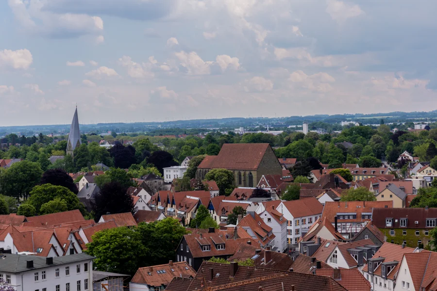 Soester Kirchtürme und Dächer aus erhöhter Perspektive