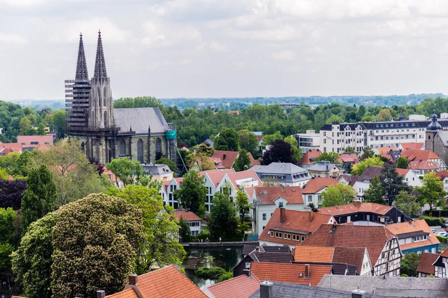 Soester Kirchtürme und Dächer aus erhöhter Perspektive