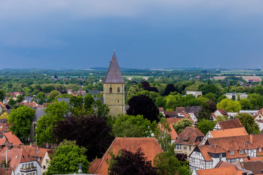 Soester Kirchtürme und Dächer aus erhöhter Perspektive